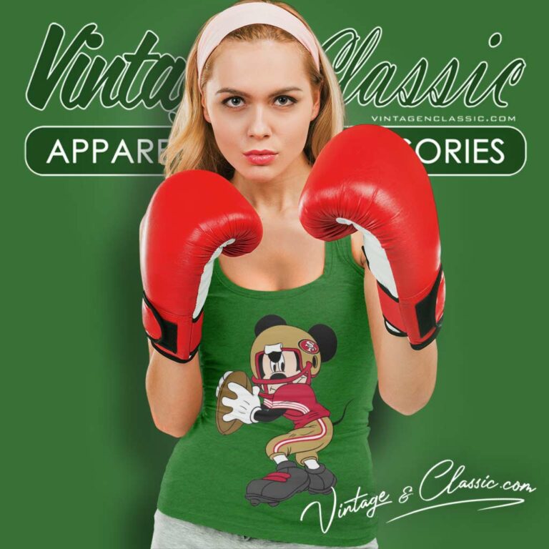 San Francisco 49ers Mickey Mouse Disney Tank Top Racerback San Francisco 49ers Mickey Mouse Disney Tank Top Racerback