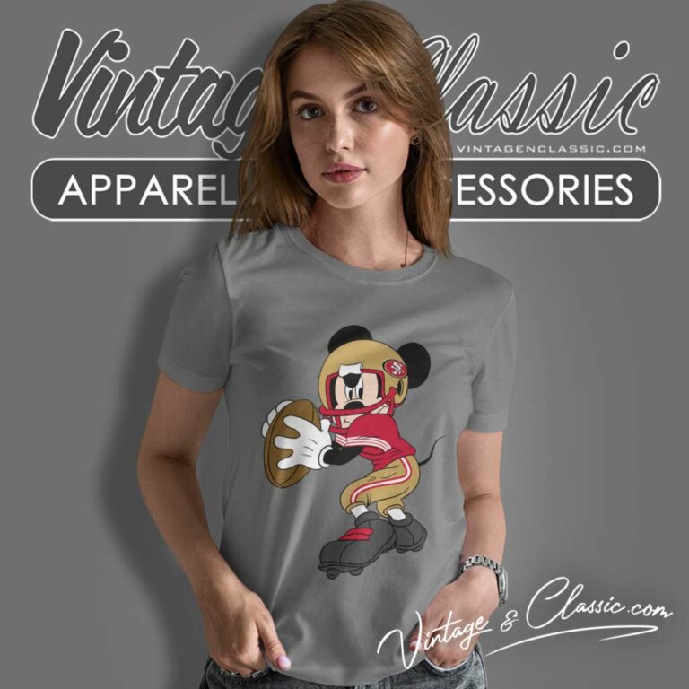 San Francisco 49ers Mickey Mouse Disney Women TShirt San Francisco 49ers Mickey Mouse Disney Women TShirt