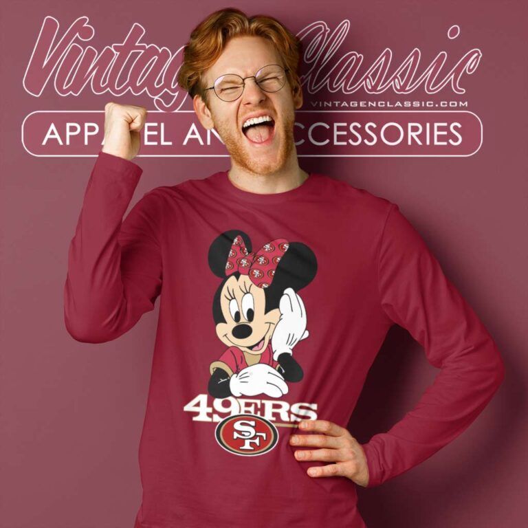 San Francisco 49ers Minnie Mouse Long Sleeve Tee San Francisco 49ers Minnie Mouse Long Sleeve Tee