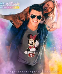 San Francisco 49ers Minnie Mouse V Neck TShirt