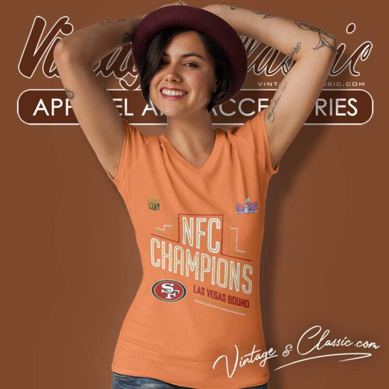 San Francisco 49ers Nfc Champions 2024 V Neck TShirt San Francisco 49ers Nfc Champions 2024 V Neck TShirt