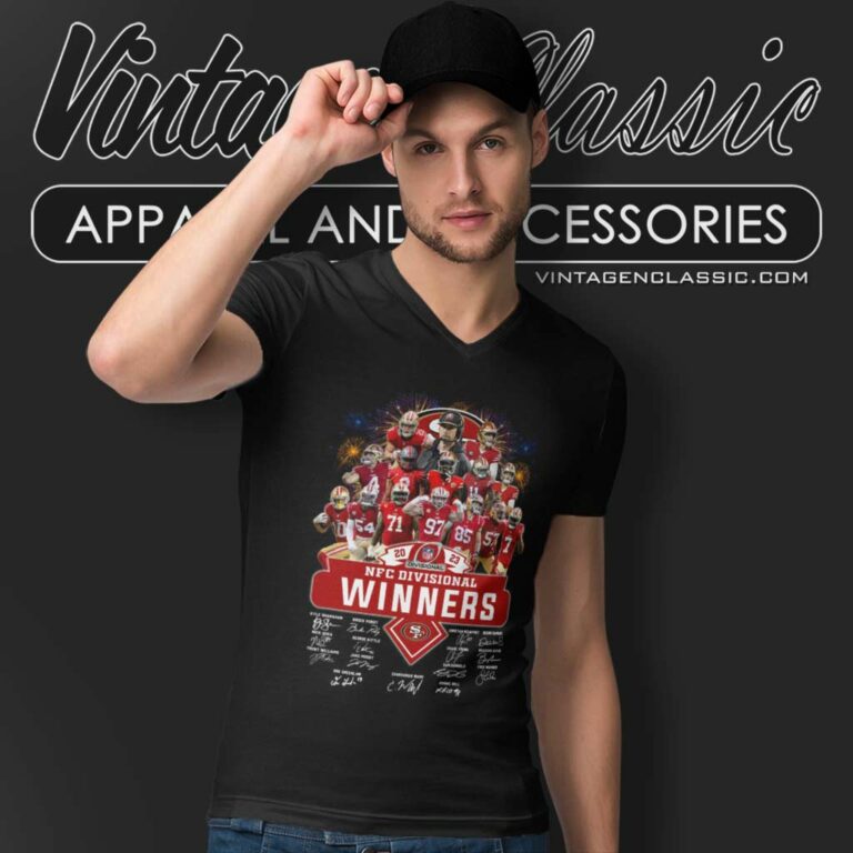 San Francisco 49ers Nfc Divisional Winners V Neck TShirt San Francisco 49ers Nfc Divisional Winners V Neck TShirt
