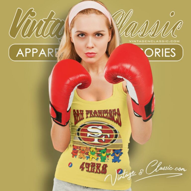 San Francisco 49ers Nfl Grateful Dancing Bears Retro Tank Top Racerback San Francisco 49ers Nfl Grateful Dancing Bears Retro Tank Top Racerback