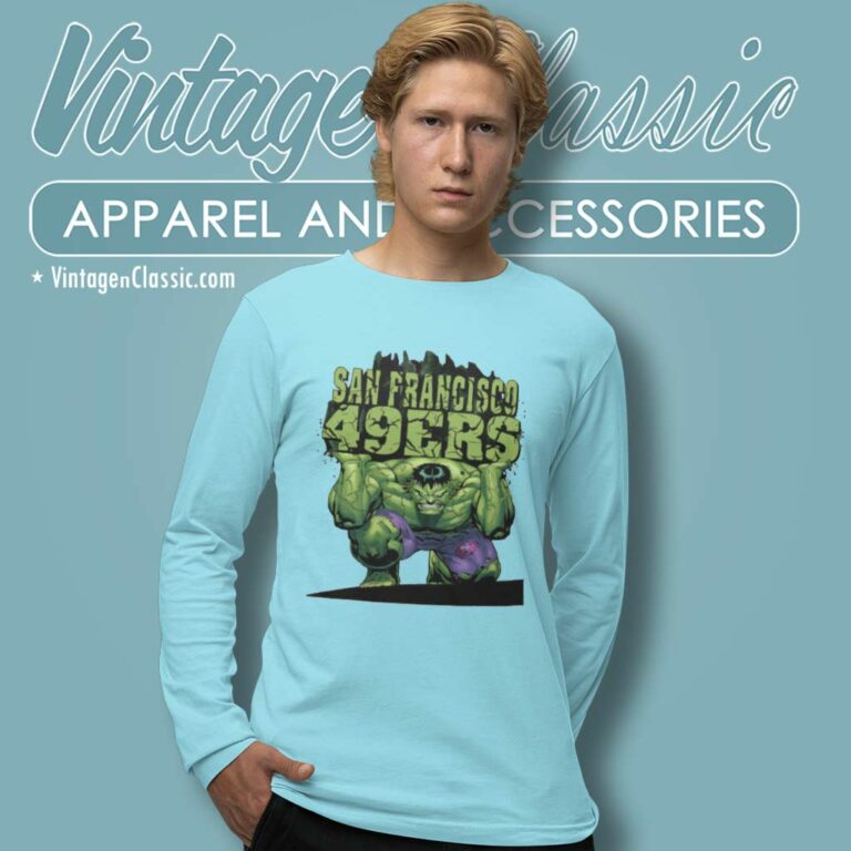 San Francisco 49ers Nfl Hulk Avengers Long Sleeve Tee San Francisco 49ers Nfl Hulk Avengers Long Sleeve Tee