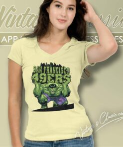 San Francisco 49ers Nfl Hulk Avengers Shirt 5 San Francisco 49ers Nfl Hulk Avengers V Neck TShirt