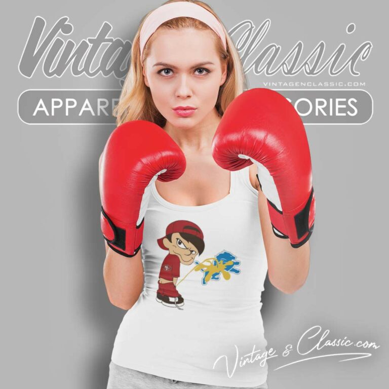 San Francisco 49ers Piss On Detroit Lions Tank Top Racerback San Francisco 49ers Piss On Detroit Lions Tank Top Racerback