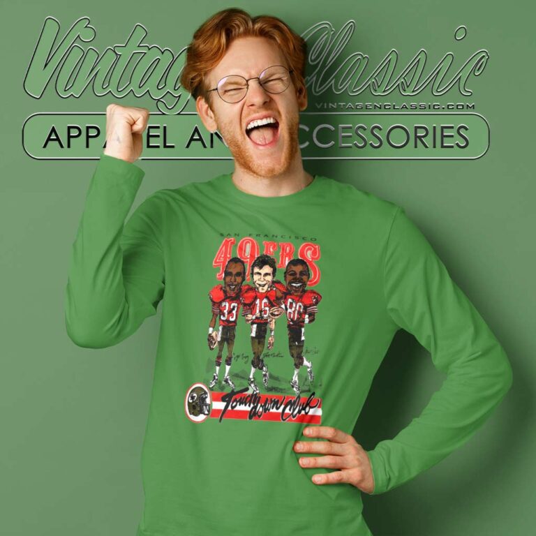 San Francisco 49ers Player Caricature Long Sleeve Tee San Francisco 49ers Player Caricature Long Sleeve Tee