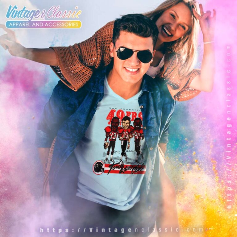 San Francisco 49ers Player Caricature V Neck TShirt San Francisco 49ers Player Caricature V Neck TShirt