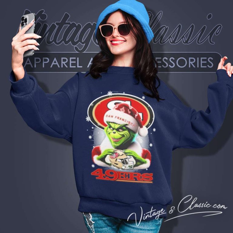 San Francisco 49ers Santa Grinch Christmas Love Sweatshirt San Francisco 49ers Santa Grinch Christmas Love Sweatshirt