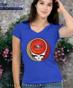 San Francisco 49ers Shirt Nfl Grateful Dead Logo V Neck TShirt