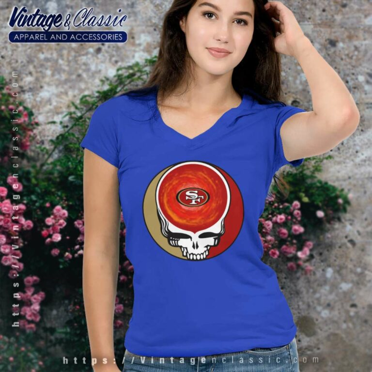 San Francisco 49ers Shirt Nfl Grateful Dead Logo V Neck TShirt San Francisco 49ers Shirt Nfl Grateful Dead Logo V Neck TShirt