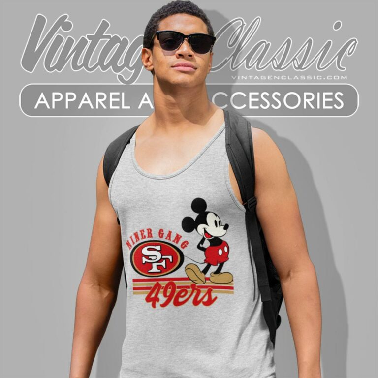 San Francisco 49ers Shirt Niner Gang Mickey Mouse Tank Top Racerback San Francisco 49ers Shirt Niner Gang Mickey Mouse Tank Top Racerback