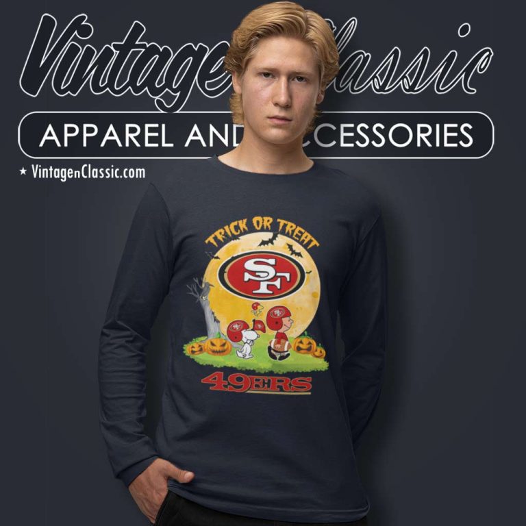 San Francisco 49ers Shirt Snoopy Trick Or Treat Halloween Long Sleeve Tee San Francisco 49ers Shirt Snoopy Trick Or Treat Halloween Long Sleeve Tee