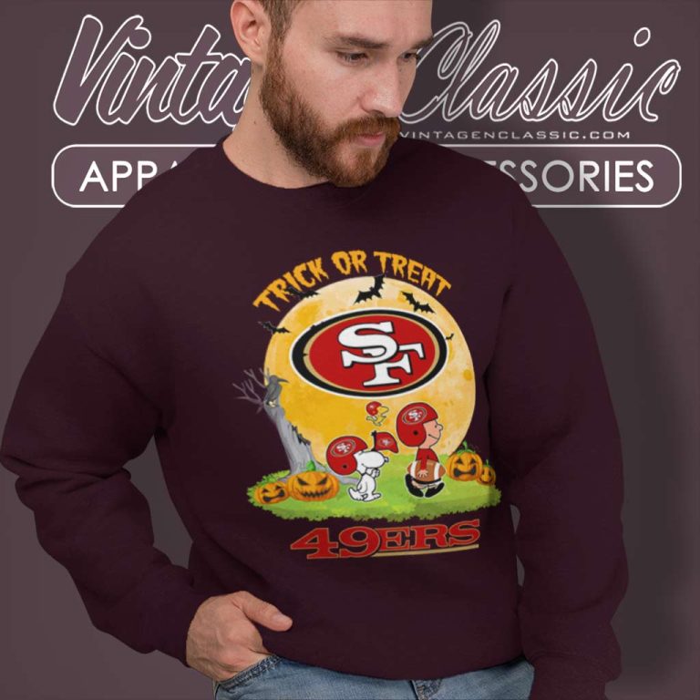San Francisco 49ers Shirt Snoopy Trick Or Treat Halloween Sweatshirt San Francisco 49ers Shirt Snoopy Trick Or Treat Halloween Sweatshirt