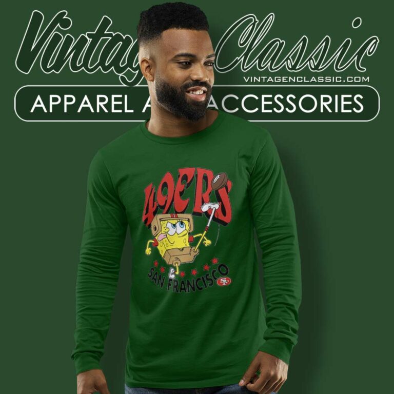 San Francisco 49ers Super Bowl Lviii X Spongebob Squarepants Long Sleeve Tee San Francisco 49ers Super Bowl Lviii X Spongebob Squarepants Long Sleeve Tee