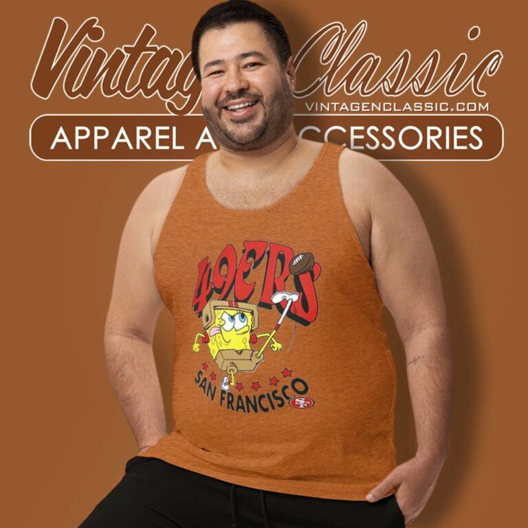 San Francisco 49ers Super Bowl Lviii X Spongebob Squarepants Tank Top Racerback San Francisco 49ers Super Bowl Lviii X Spongebob Squarepants Tank Top Racerback