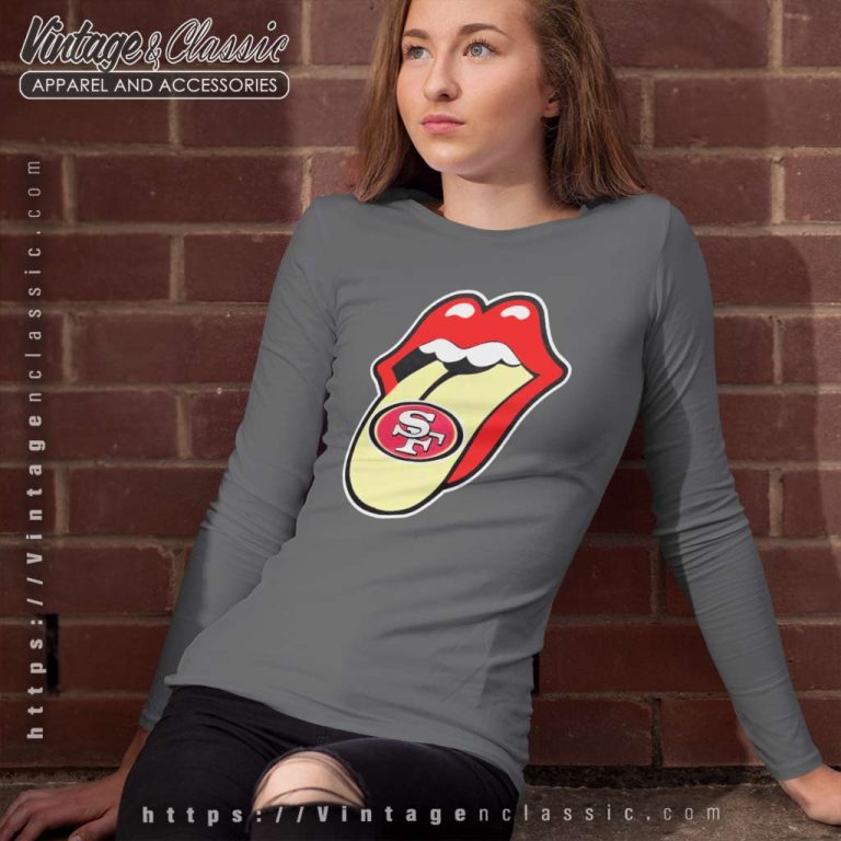 San Francisco 49ers The Rolling Stones Logo Long Sleeve Tee San Francisco 49ers The Rolling Stones Logo Long Sleeve Tee