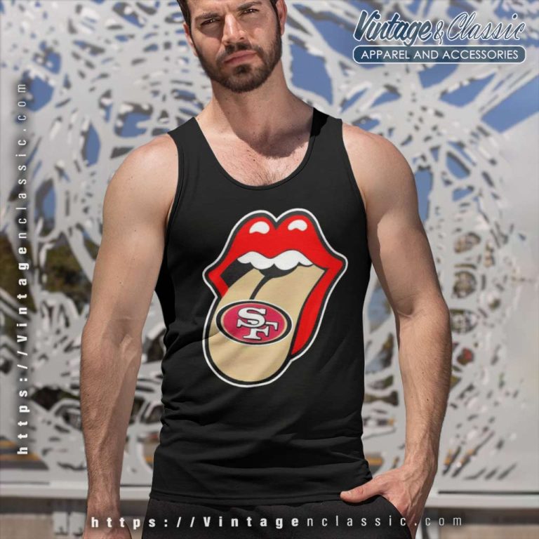 San Francisco 49ers The Rolling Stones Logo Tank Top Racerback San Francisco 49ers The Rolling Stones Logo Tank Top Racerback