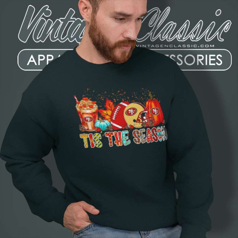 San Francisco 49ers Tis The Season Halloween Sweatshirt San Francisco 49ers Tis The Season Halloween Sweatshirt
