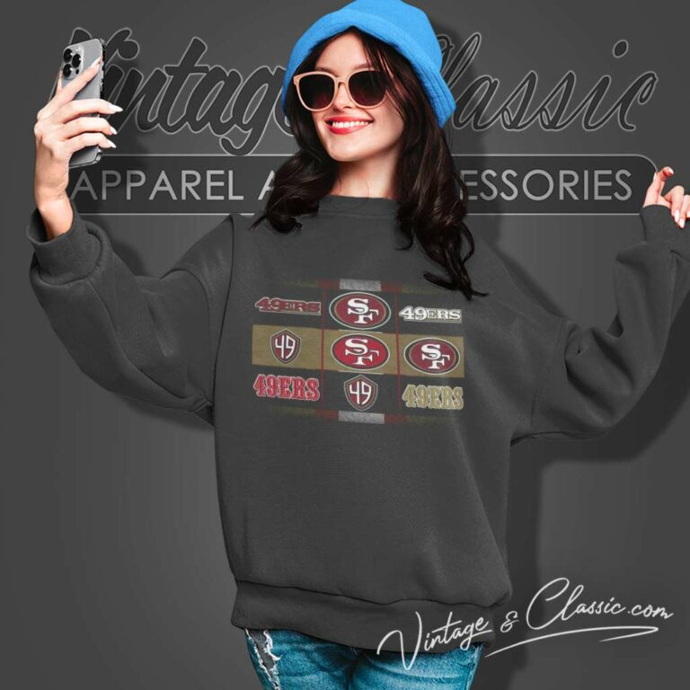 San Francisco 49ers Uniform Patches Sweatshirt San Francisco 49ers Uniform Patches Sweatshirt