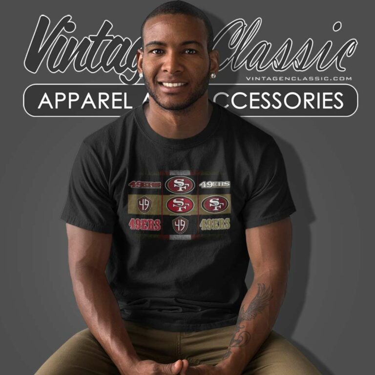 San Francisco 49ers Uniform Patches T Shirt San Francisco 49ers Uniform Patches T Shirt