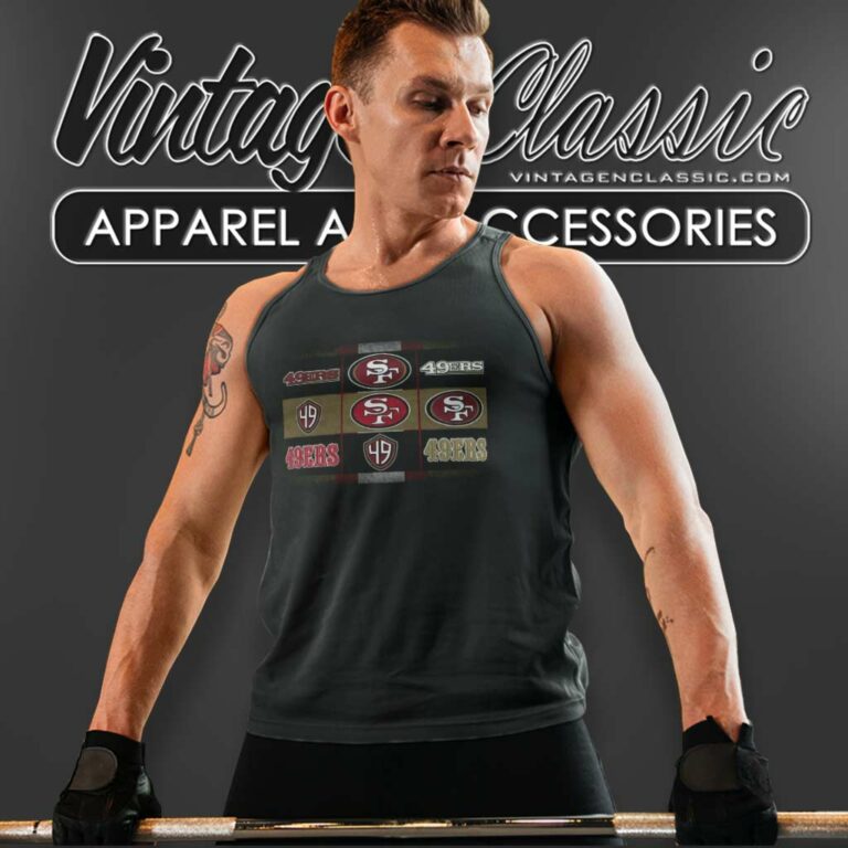 San Francisco 49ers Uniform Patches Tank Top Racerback San Francisco 49ers Uniform Patches Tank Top Racerback