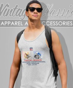 San Francisco 49ers Vs Detroit Lions Nfl Conference Championships Season 2023 Tank Top Racerback