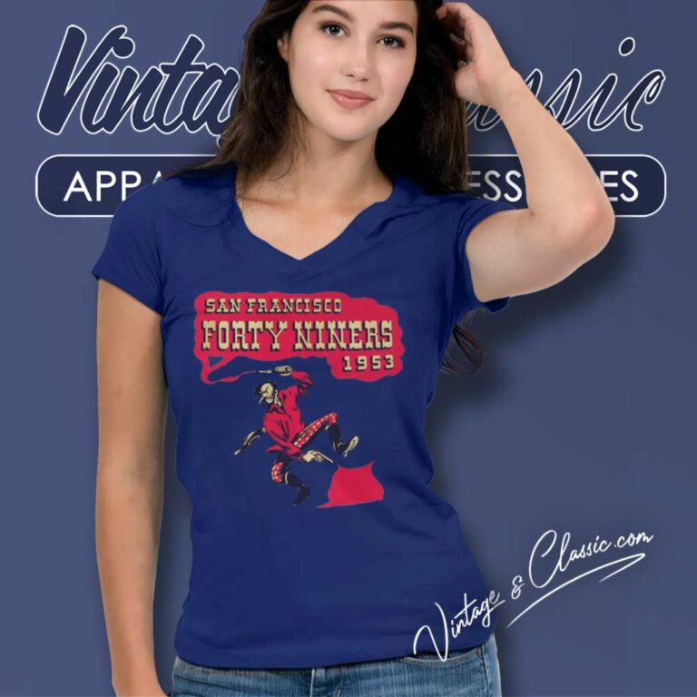 San Francisco Forty Niners 1953 V Neck TShirt San Francisco Forty Niners 1953 V Neck TShirt