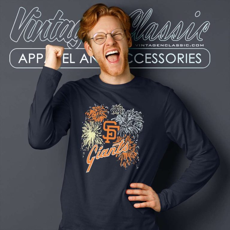 San Francisco Giants Fireworks 4th Of July Long Sleeve Tee San Francisco Giants Fireworks 4th Of July Long Sleeve Tee