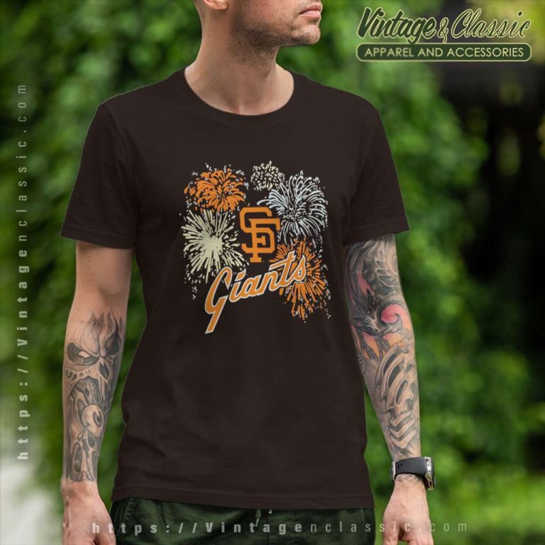 San Francisco Giants Fireworks 4th Of July T Shirt San Francisco Giants Fireworks 4th Of July T Shirt