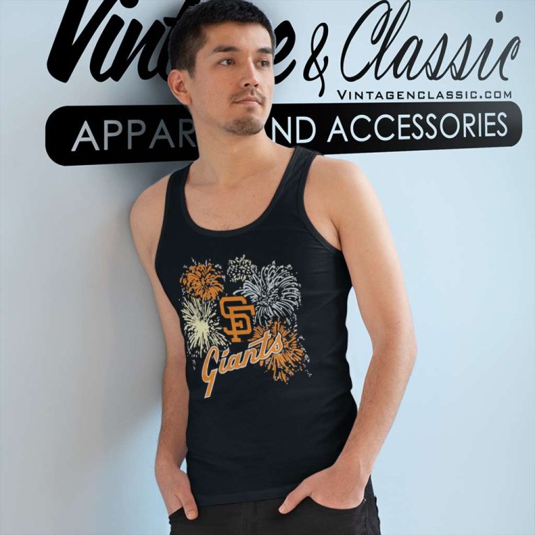 San Francisco Giants Fireworks 4th Of July Tank Top Racerback San Francisco Giants Fireworks 4th Of July Tank Top Racerback