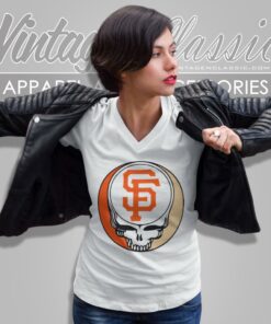 San Francisco Giants Grateful Dead Steal Your Face V Neck TShirt