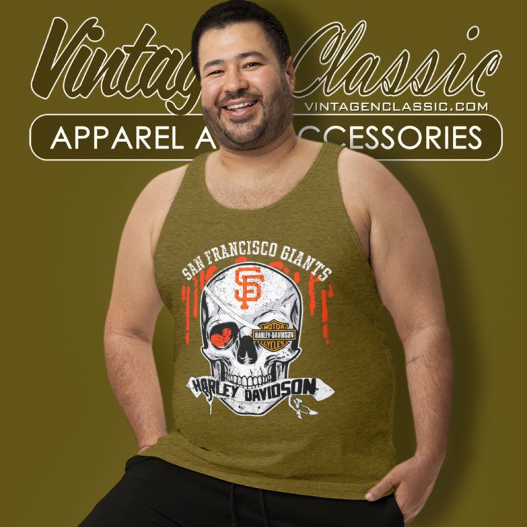 San Francisco Giants Harley Davidson Skull Tank Top Racerback San Francisco Giants Harley Davidson Skull Tank Top Racerback