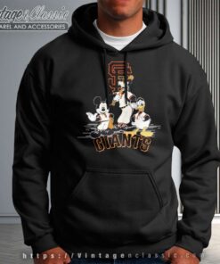 San Francisco Giants Mickey Mouse Donald Duck Goofy Hoodie