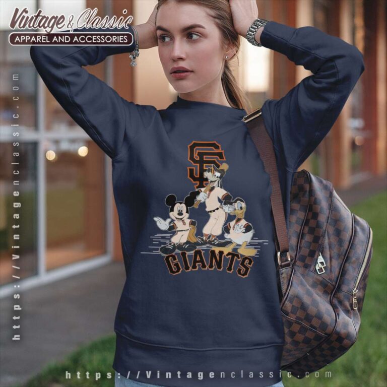 San Francisco Giants Mickey Mouse Donald Duck Goofy Sweatshirt San Francisco Giants Mickey Mouse Donald Duck Goofy Sweatshirt