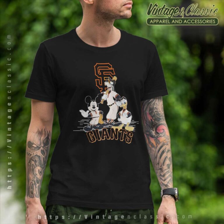 San Francisco Giants Mickey Mouse Donald Duck Goofy T Shirt San Francisco Giants Mickey Mouse Donald Duck Goofy T Shirt