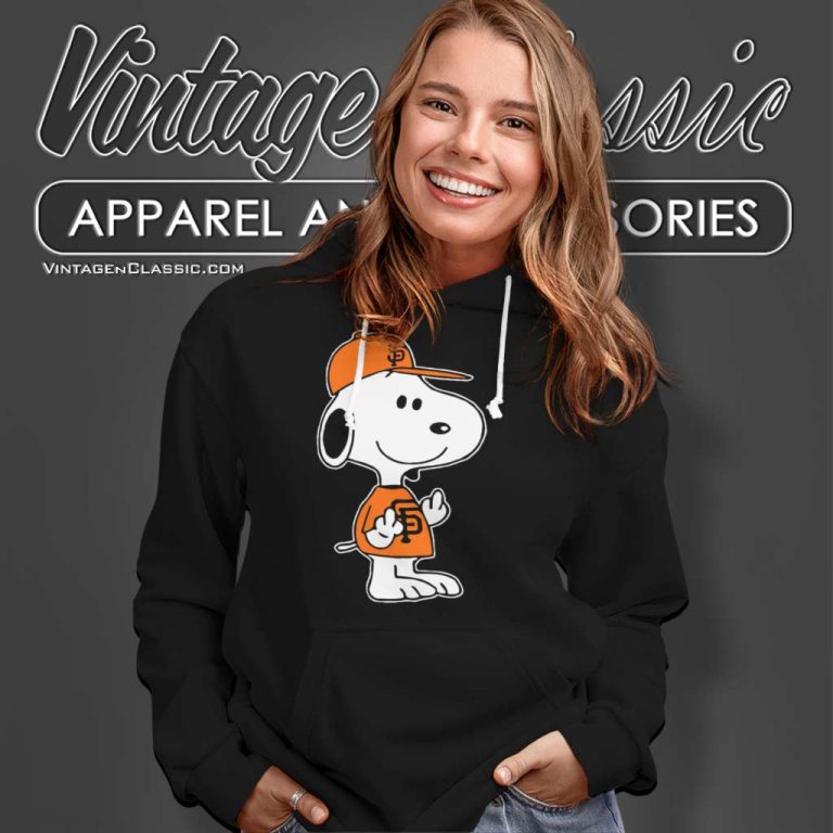San Francisco Giants Snoopy Double Middle Fingers Hoodie San Francisco Giants Snoopy Double Middle Fingers Hoodie