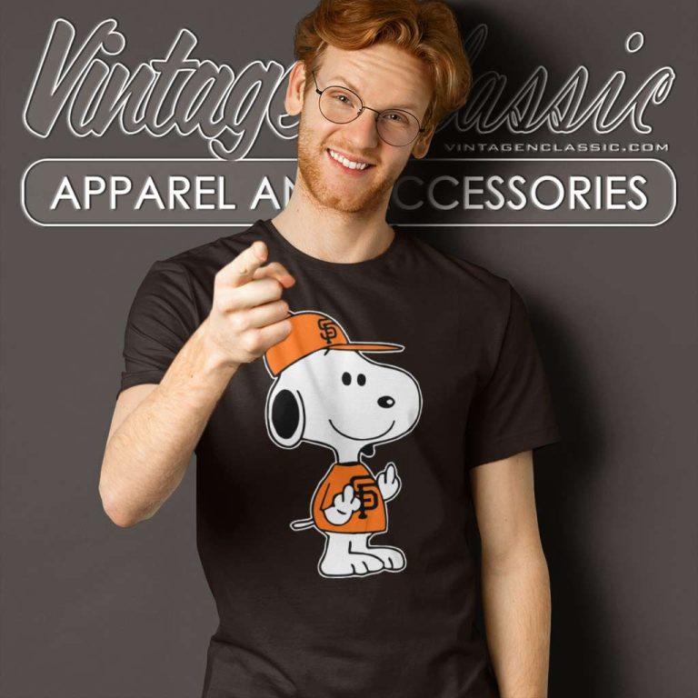San Francisco Giants Snoopy Double Middle Fingers T Shirt San Francisco Giants Snoopy Double Middle Fingers T Shirt