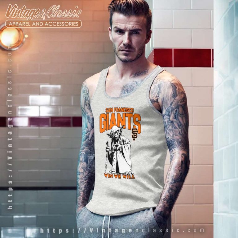 San Francisco Giants Star Wars Yoda Win Tank Top Racerback San Francisco Giants Star Wars Yoda Win Tank Top Racerback