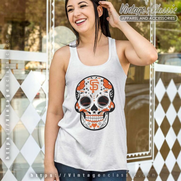 San Francisco Giants Sugar Skull Tank Top Racerback San Francisco Giants Sugar Skull Tank Top Racerback