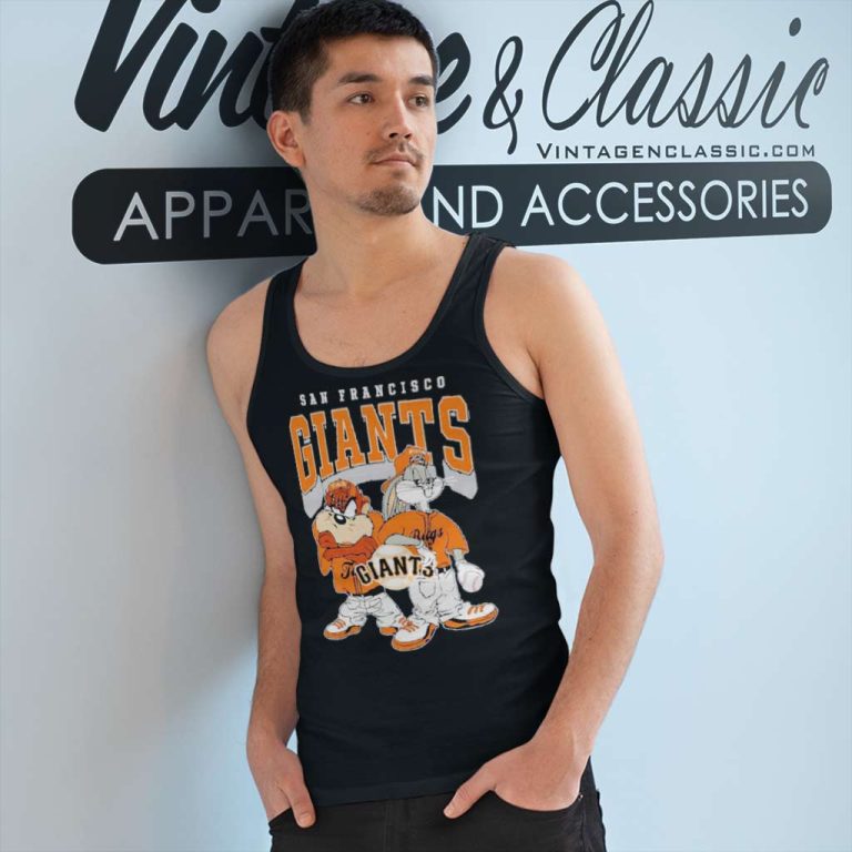 San Francisco Giants Taz And Bugs Players Tank Top Racerback San Francisco Giants Taz And Bugs Players Tank Top Racerback