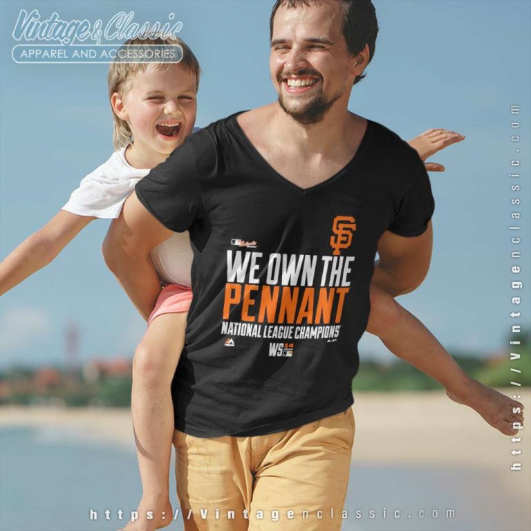 San Francisco Giants We Own The Pennant National League Champions V Neck TShirt San Francisco Giants We Own The Pennant National League Champions V Neck TShirt