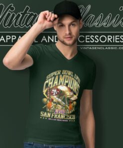 San Francisco Super Bowl Champions 2024 Gold Rush V Neck TShirt