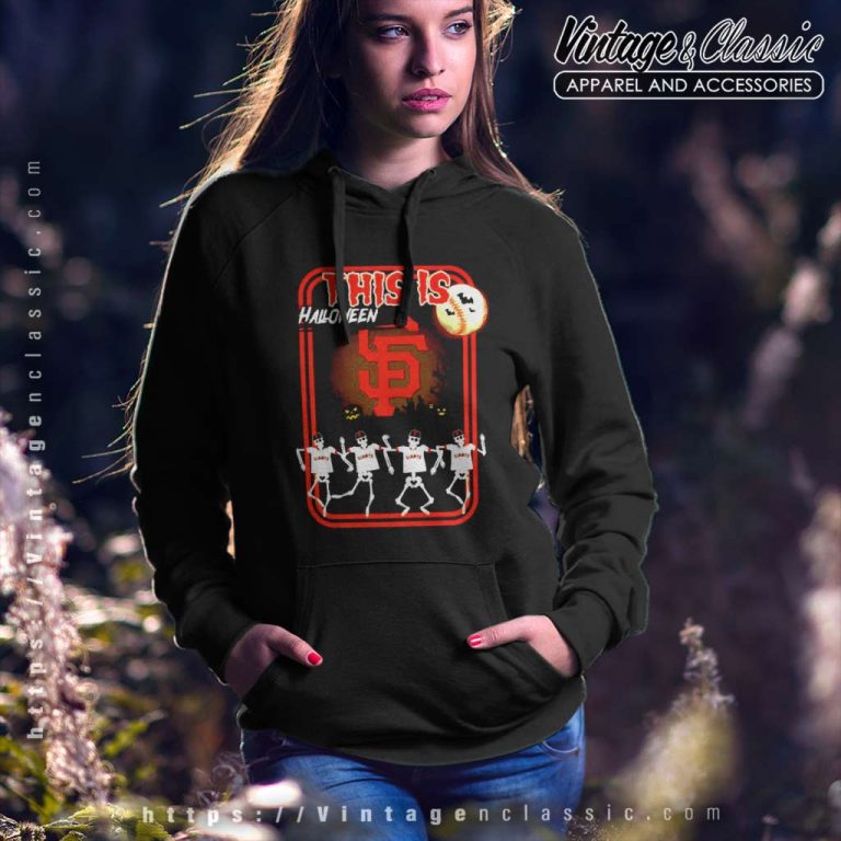 San Francisco This Is Halloween Baseball Hoodie San Francisco This Is Halloween Baseball Hoodie