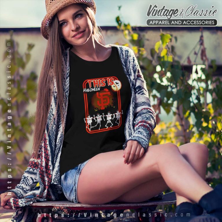 San Francisco This Is Halloween Baseball Women TShirt San Francisco This Is Halloween Baseball Women TShirt