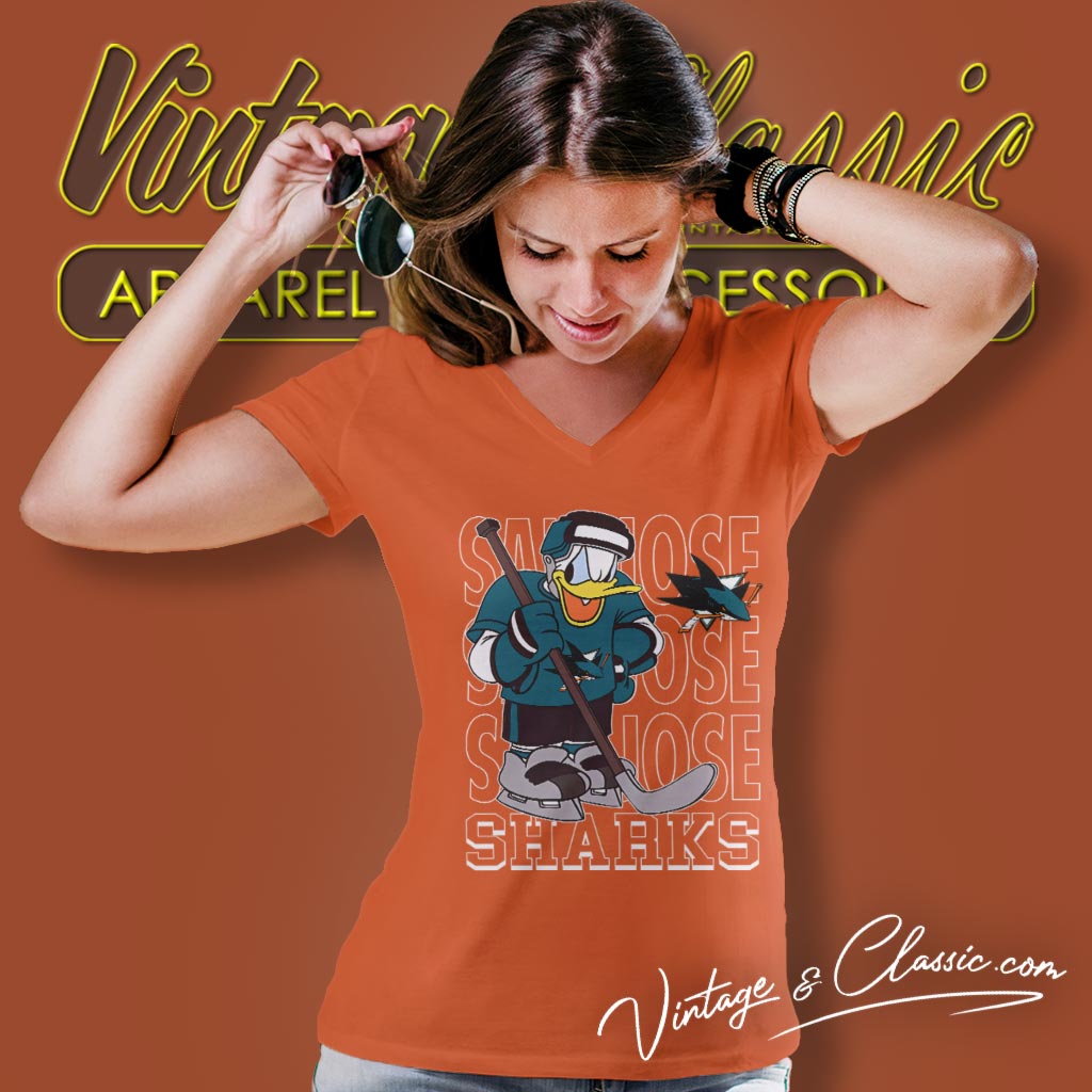 San Jose Sharks Donald Duck Hockey Shirt San Jose Sharks Donald Duck Hockey Shirt