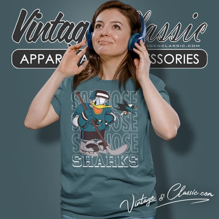 San Jose Sharks Donald Duck Hockey Shirt Women T shirt San Jose Sharks Donald Duck Hockey Shirt Women T shirt