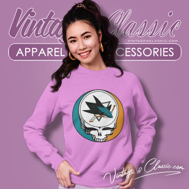 San Jose Sharks Grateful Dead Steal Your Face Sweatshirt San Jose Sharks Grateful Dead Steal Your Face Sweatshirt