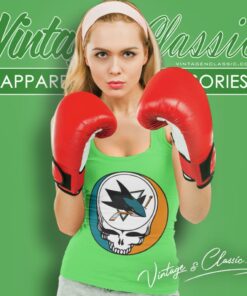 San Jose Sharks Grateful Dead Steal Your Face Tank Top Racerback