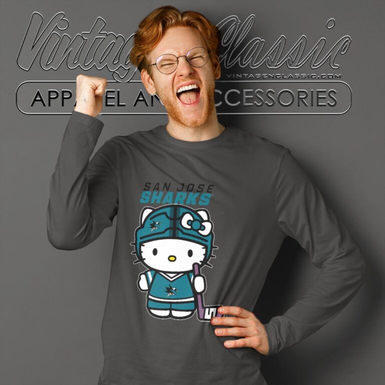 San Jose Sharks Hello Kitty Shirt Long Sleeve Tee San Jose Sharks Hello Kitty Shirt Long Sleeve Tee